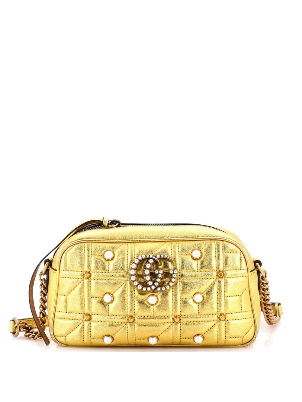Gucci Pearly Gg Marmont Shoulder Bag #185730G11B